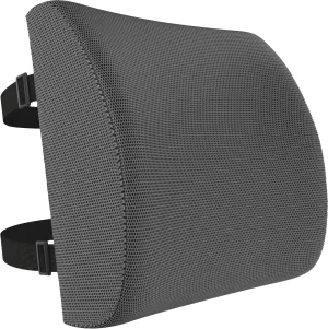 FORTEM Lumbar Support Cushion, Back Support for Office Chair and Car Seat, Back Rest for Gaming Chair, Memory Foam Pillow, Desk Chair Cushion, Breathable & Washable Cover, Adjustable Straps