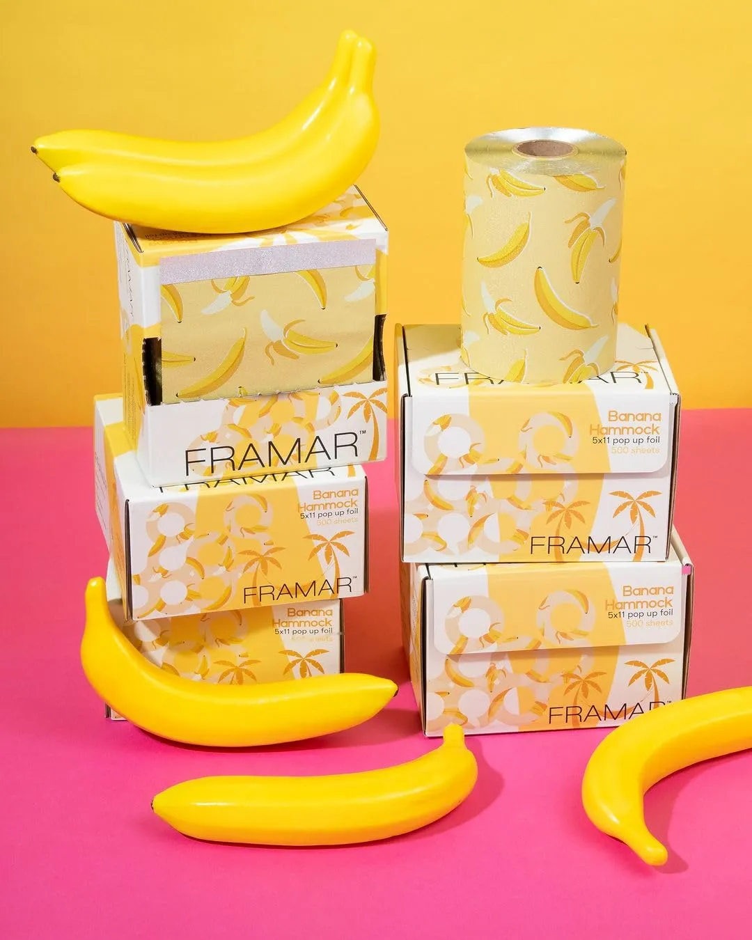 Framar Banana Hair Foils For Highlighting - Pop Up Hair Foil, Highlight Foils For Hair, Aluminum Foil Sheets, Salon Foils For Hair Stylist, Hair Dye Supplies, Non Slip 500 Pop Up Foil Sheets