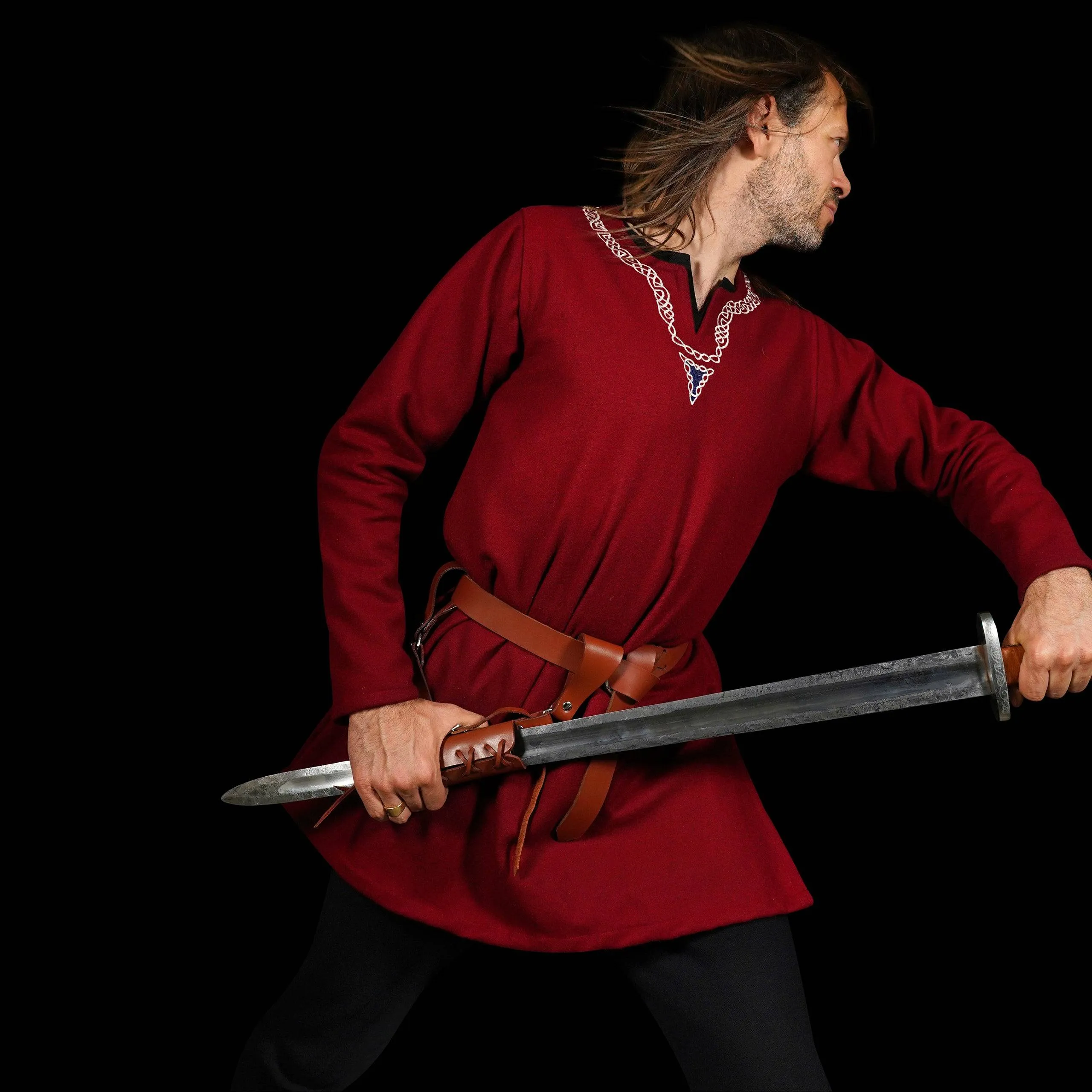 Full grain Leather Sword Frog for Left or Right Handedness