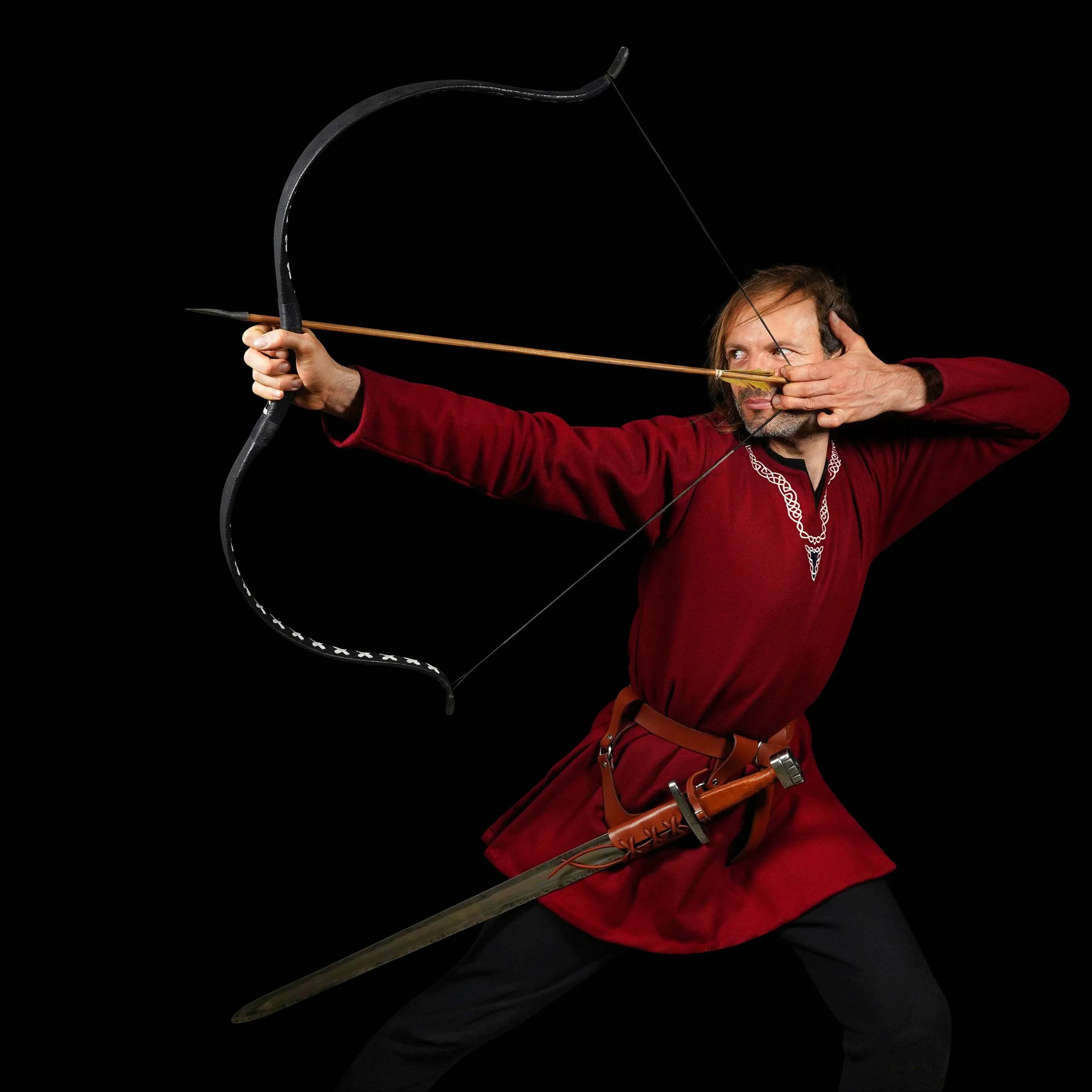 Full grain Leather Sword Frog for Left or Right Handedness