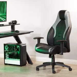 Gaming Chair with Nylon Caster Swivel & Wheel Base