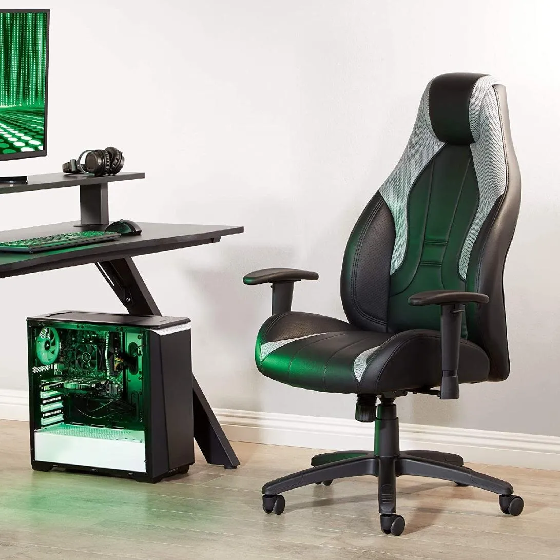 Gaming Chair with Nylon Caster Swivel & Wheel Base