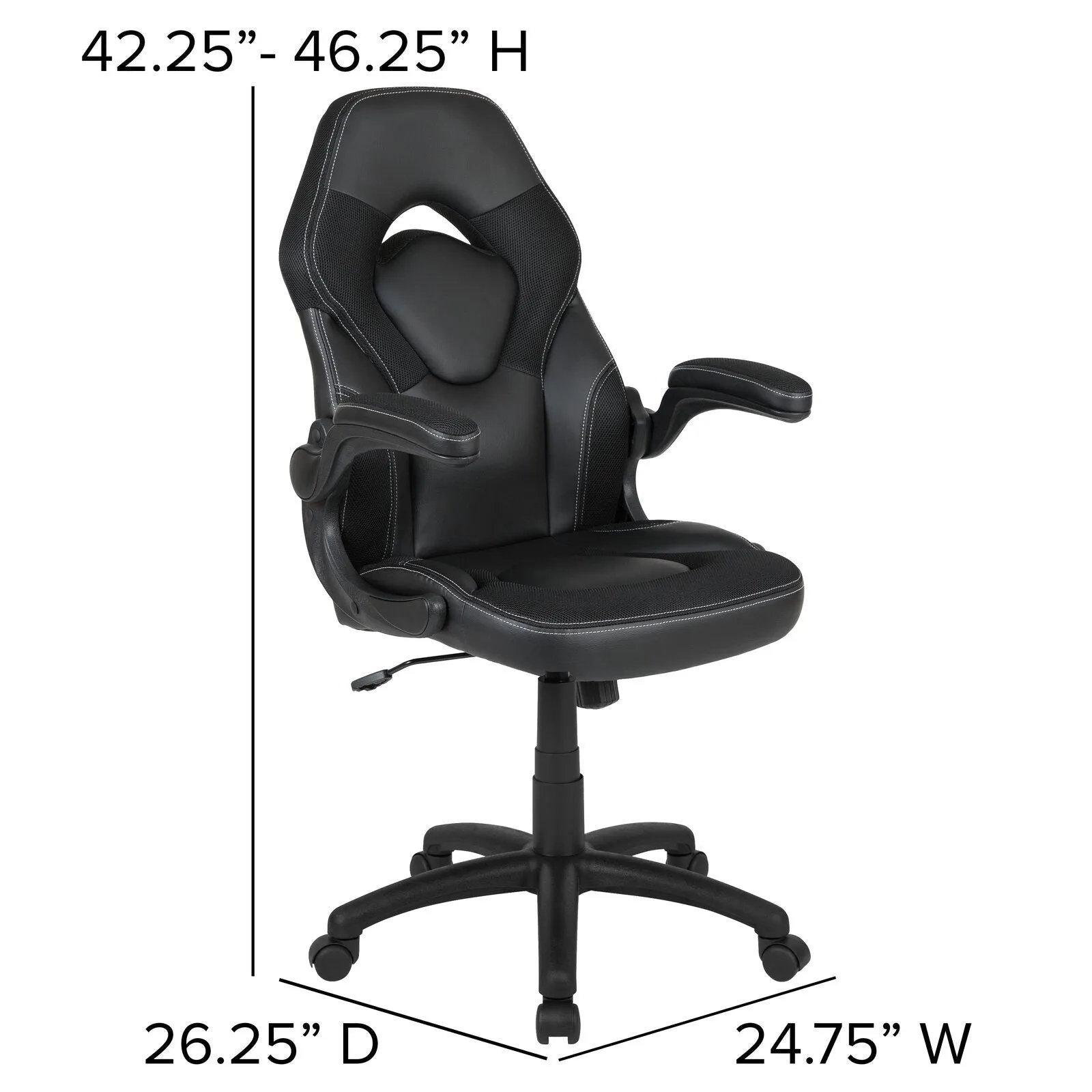 Gaming Chair with Nylon Caster Swivel & Wheel Base