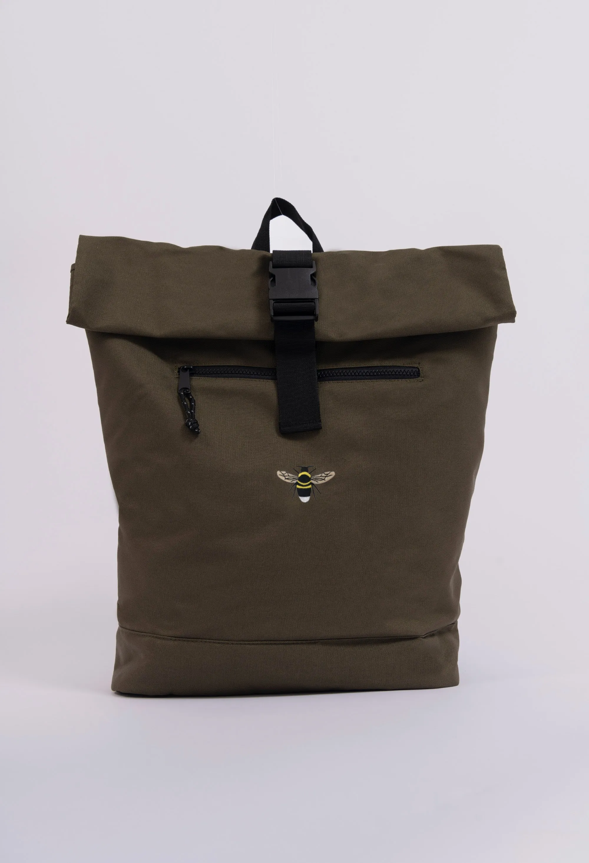 garden bumblebee recycled roll-top backpack