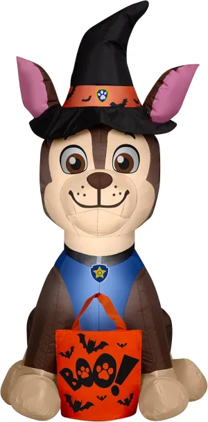 Gemmy Airblown Chase in Witch Costume Nick, 3.5 ft Tall, Multi