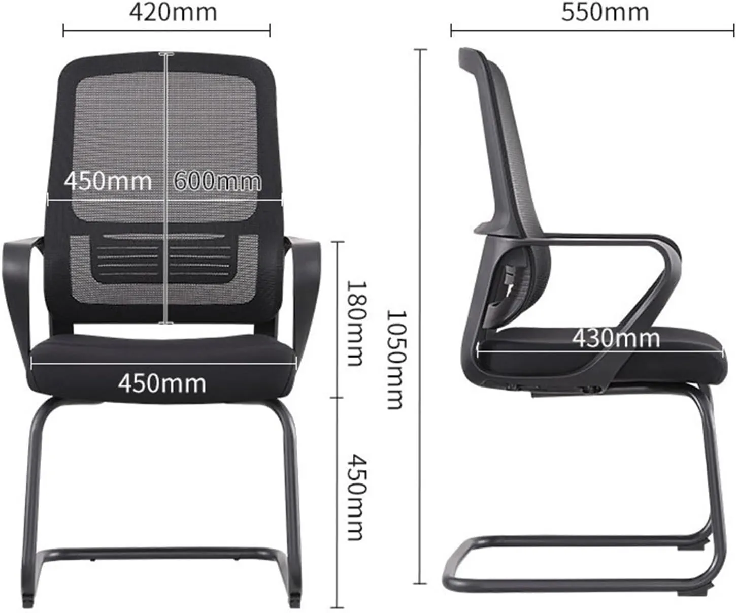 GLigeT Executive Desk Chair Simple and Modern Office Swivel Chair for Staff Office Chair Lumbar Computer Chair Fashion with Colorful Mesh Chair Office Chair (Color : Black), yuqing2022