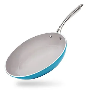 Gotham Steel Aqua Blue 12" Nonstick Fry Pan with Stay Cool Handle