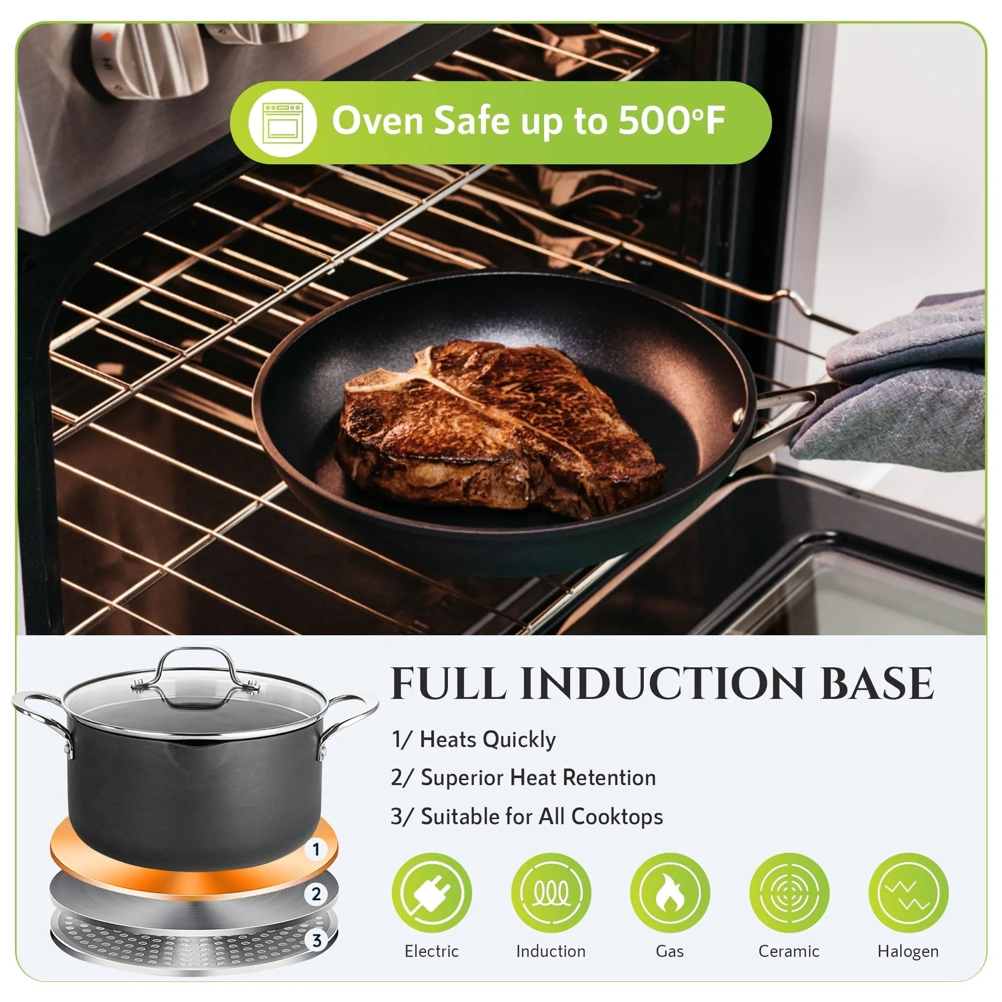 Granitestone Armor Max 14 Piece Hard Anodized Cookware Set
