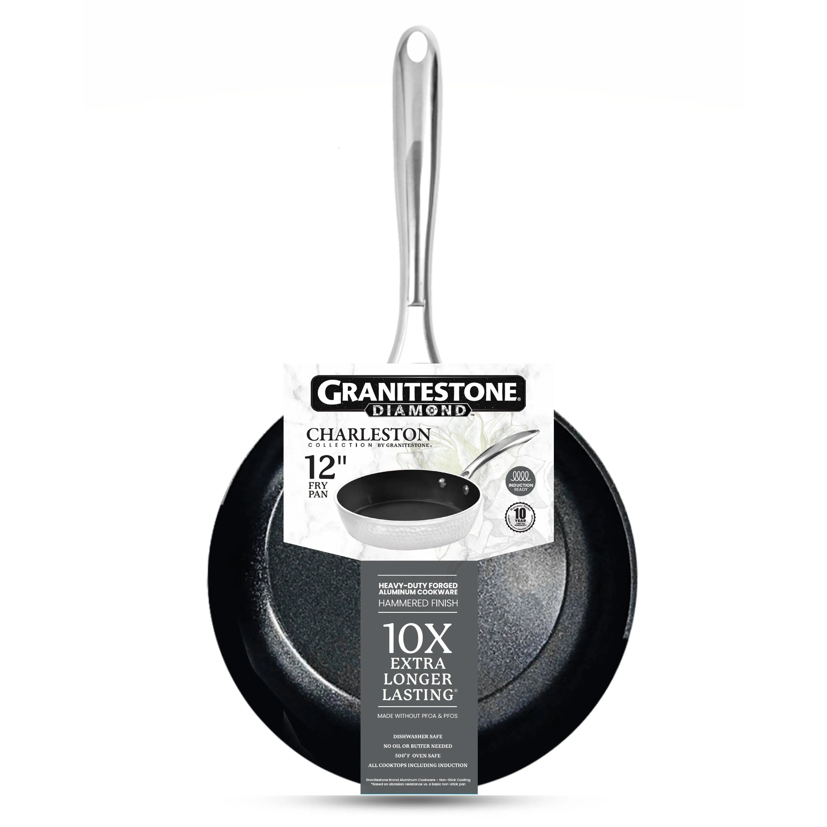 Granitestone Charleston 12 Inch Hammered Nonstick Frying Pan