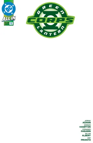 GREEN LANTERN CORPS (2025) #1 CVR E BLANK CARD STOCK VAR