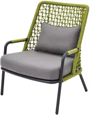 Green Outdoor Patio Furniture Sofa W Cushions, Outdoor Conversation PE Wicker Chair Patio Sofa for Garden Backyard Deck(82X167X90CM) (One Color 77X80X90CM)