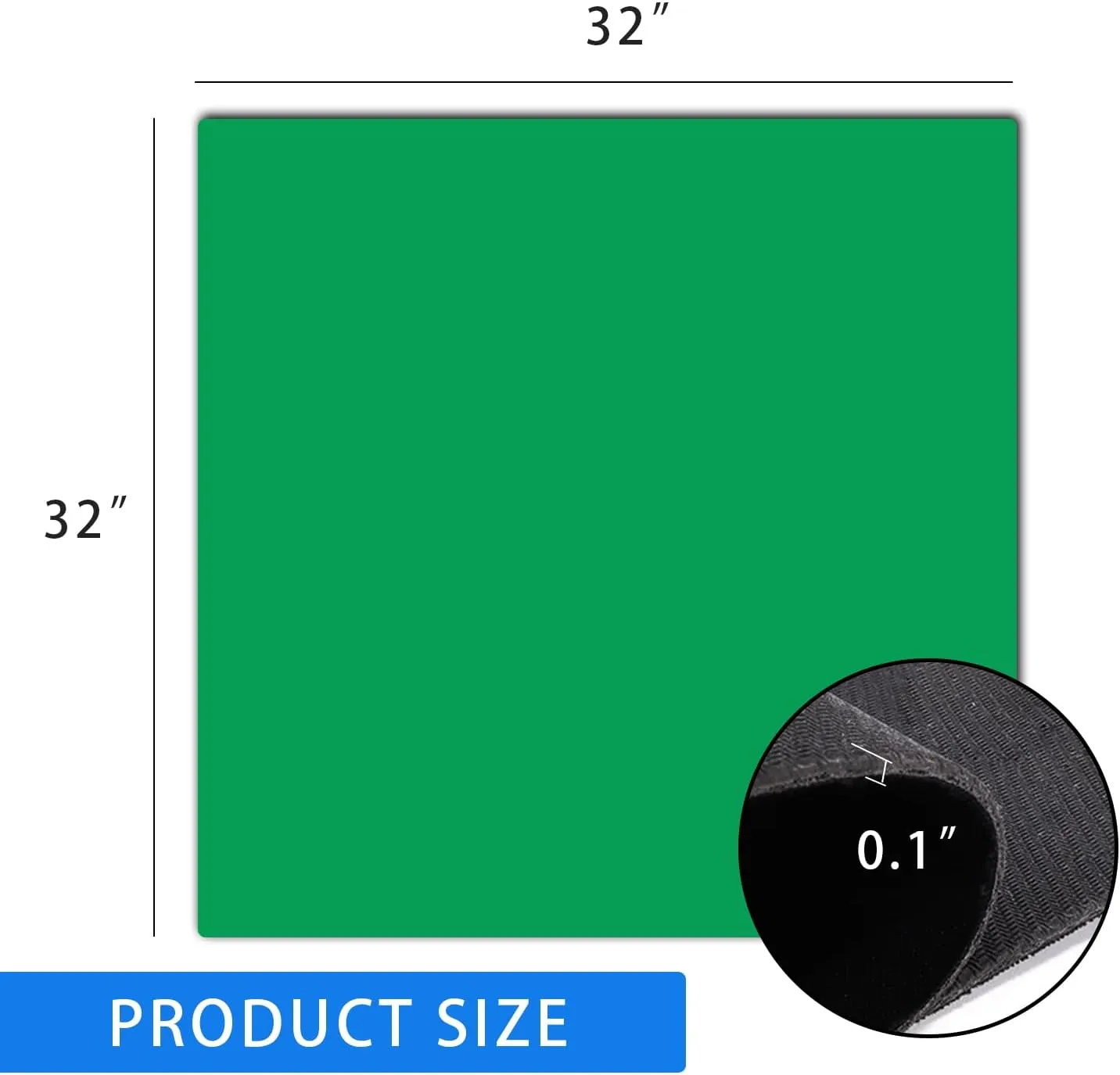 GSE Games & Sports Expert 32 x 32 Inches Rubber Anti-Slip Playmat, Mahjong, Dominoes, Poker Cards and Board Games Tabletop Cover Mat with Carrying Bag (2-Pack, Green)