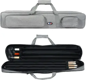 GSE Games & Sports Expert 3x4 Soft Pool Cue Case Billiard Pool Cue Stick Carrying Bag - Holds 3 Butts and 4 Shafts (Several Colors Available)