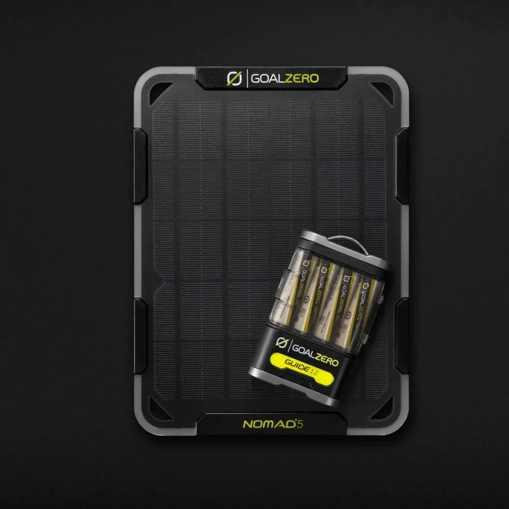 Guide 12 Plus Recharger With Nomad 5 Portable Solar Charger Kit