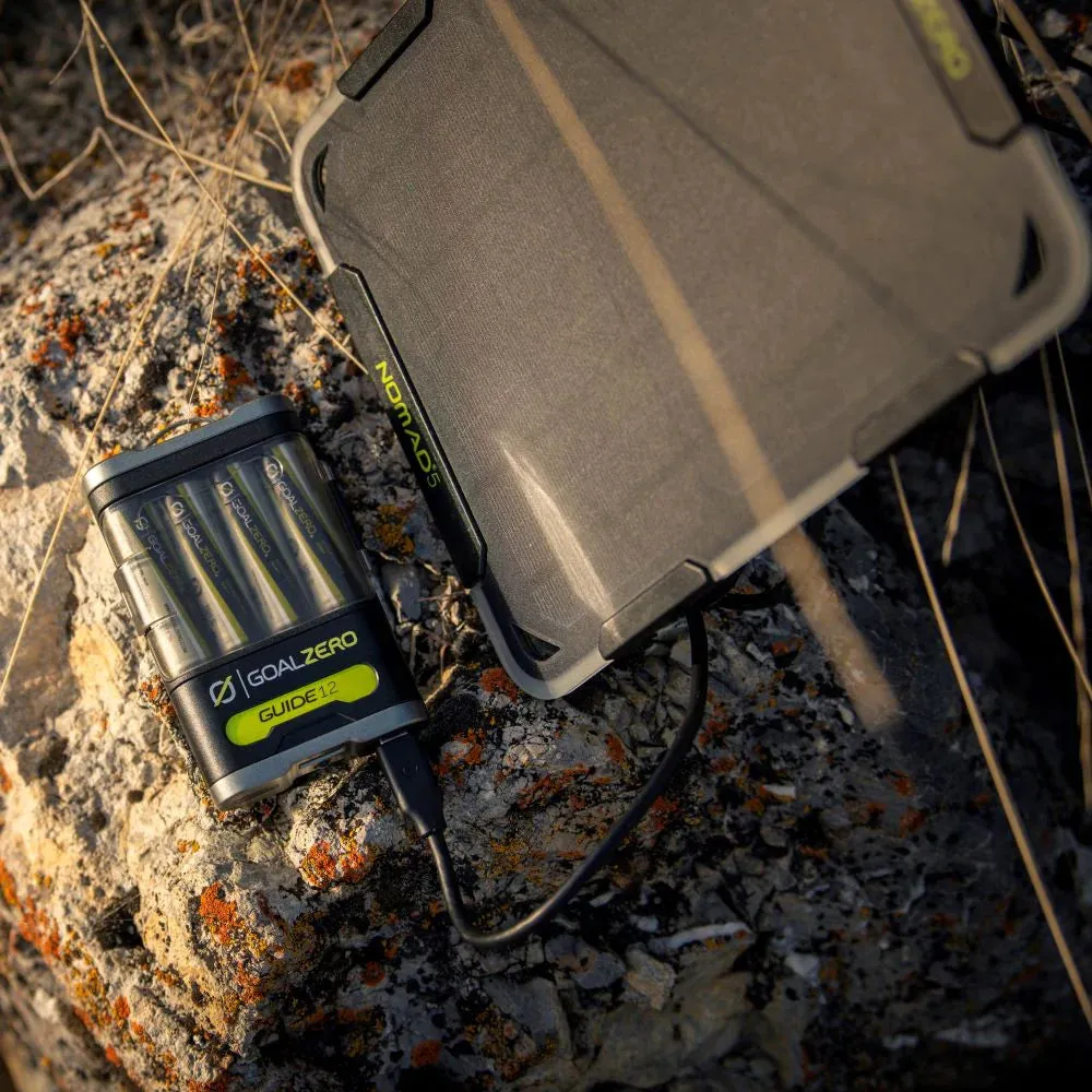 Guide 12 Plus Recharger With Nomad 5 Portable Solar Charger Kit
