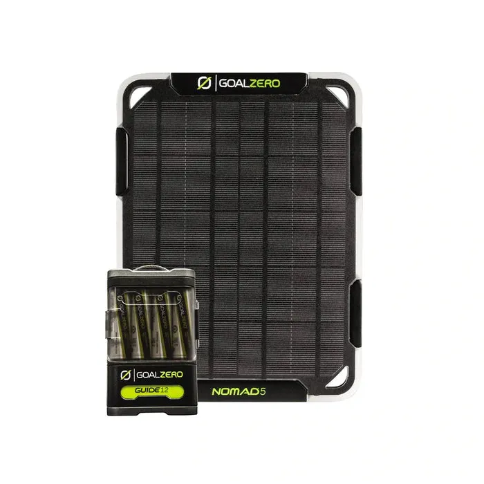Guide 12 Plus Recharger With Nomad 5 Portable Solar Charger Kit
