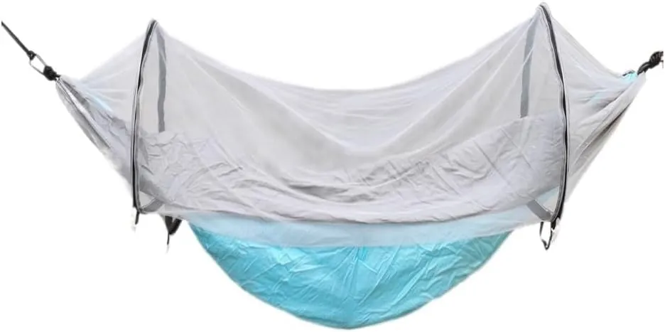 Hammock Automatic Mosquito Net, Anti-Rollover Hammock, Parachute, Bunis Spinning Camping Leisure Double Hanging Chair Hammocks for Outside(Gray)