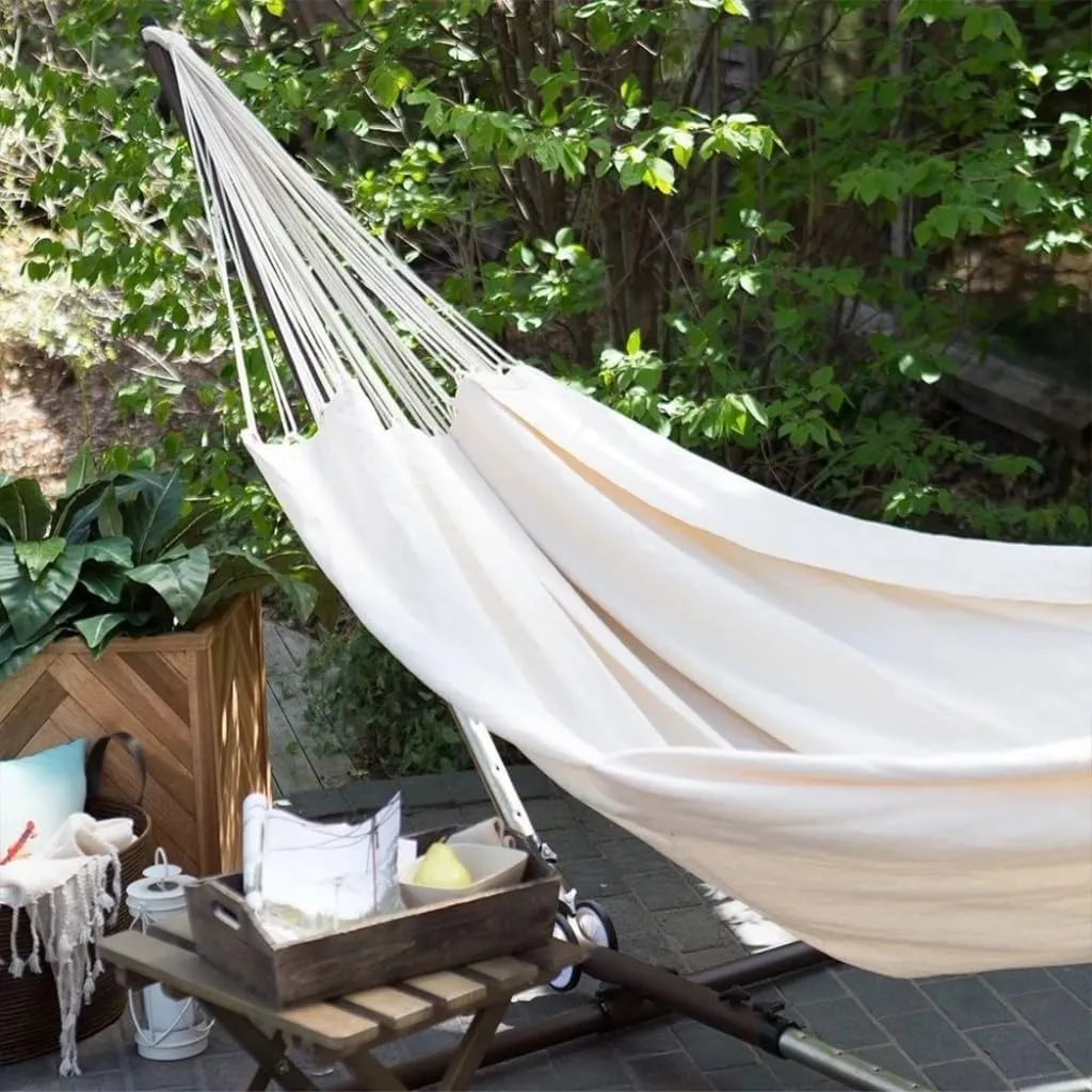 Hammock Double Beach Hammock Indoor Outdoor Camping Swing Portable Canvas Balcony Lazy Courtyard Hammock Hanging Chair Hammocks for Outside(B)