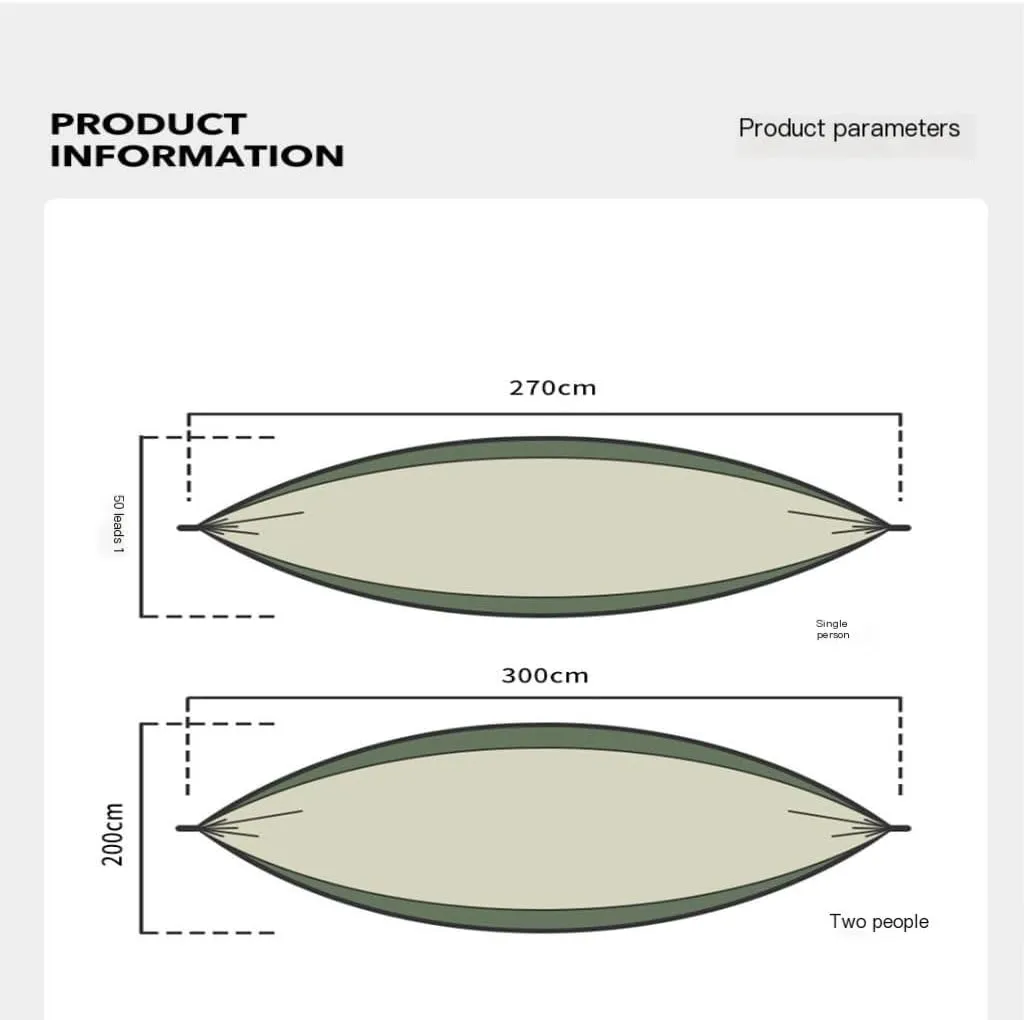 Hammock Muche Outdoor Camping Anti-Rollover Hammock Adult Outdoor Swing Ultra-Light Portable Double Hanging Chair Hammocks for Outside(A)