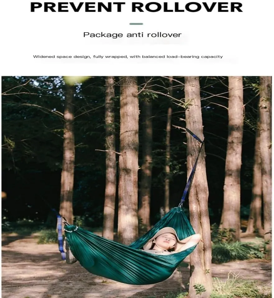 Hammock Muche Outdoor Camping Anti-Rollover Hammock Adult Outdoor Swing Ultra-Light Portable Double Hanging Chair Hammocks for Outside(A)