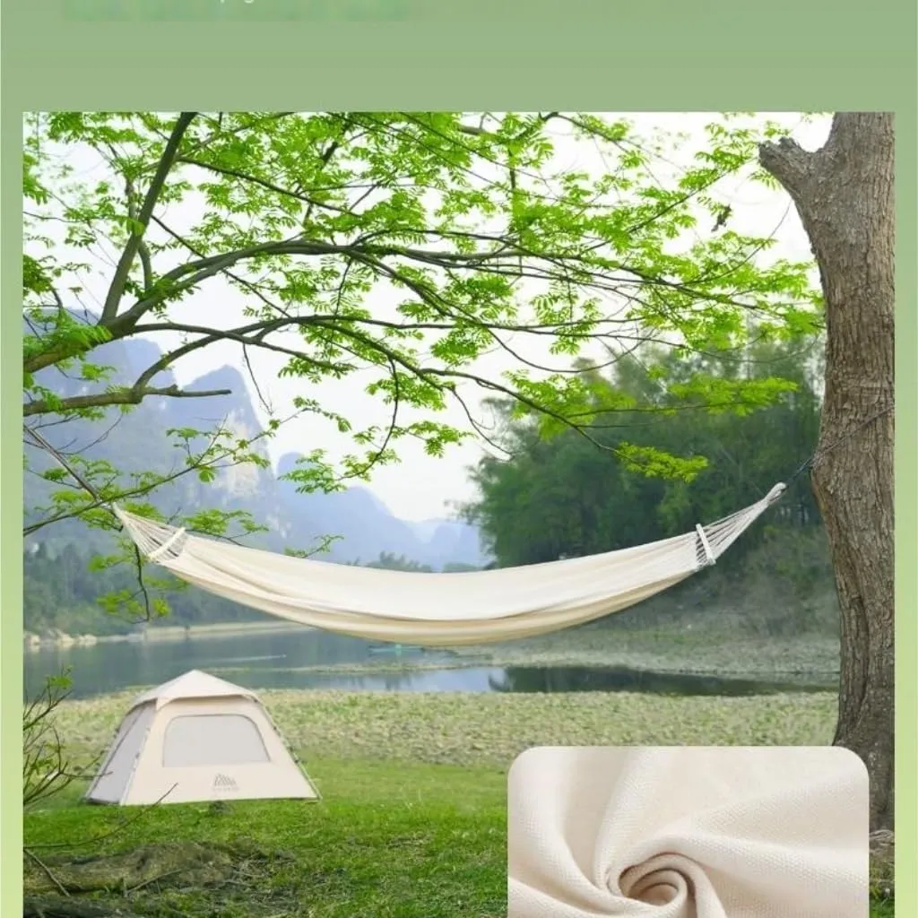 Hamock Hammock Outdoor Swing Camping Single Double Bedroom Adult Sleeping Anti-Rollover Thickened Hanging Chair Hanmock(White,B)