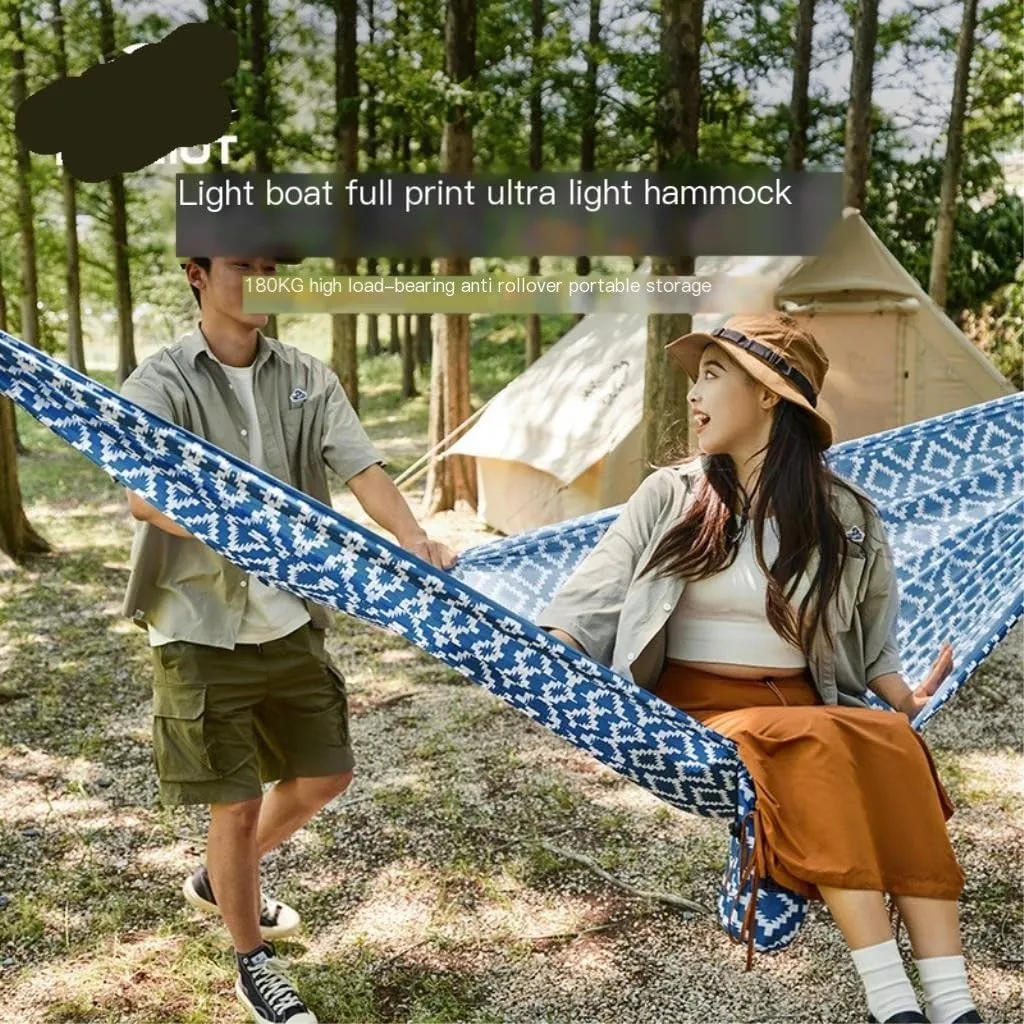 Hamock Hammock Outdoor Swing Single Double Camping Anti-Rollover Home Dormitory Hanging Chair Indoor Hanging Rope Hanmock(Small)