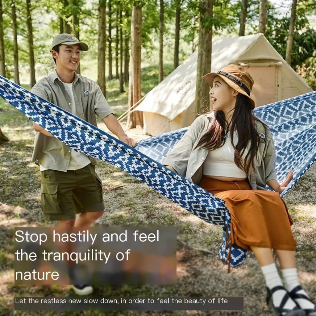 Hamock Hammock Outdoor Swing Single Double Camping Anti-Rollover Home Dormitory Hanging Chair Indoor Hanging Rope Hanmock(Small)