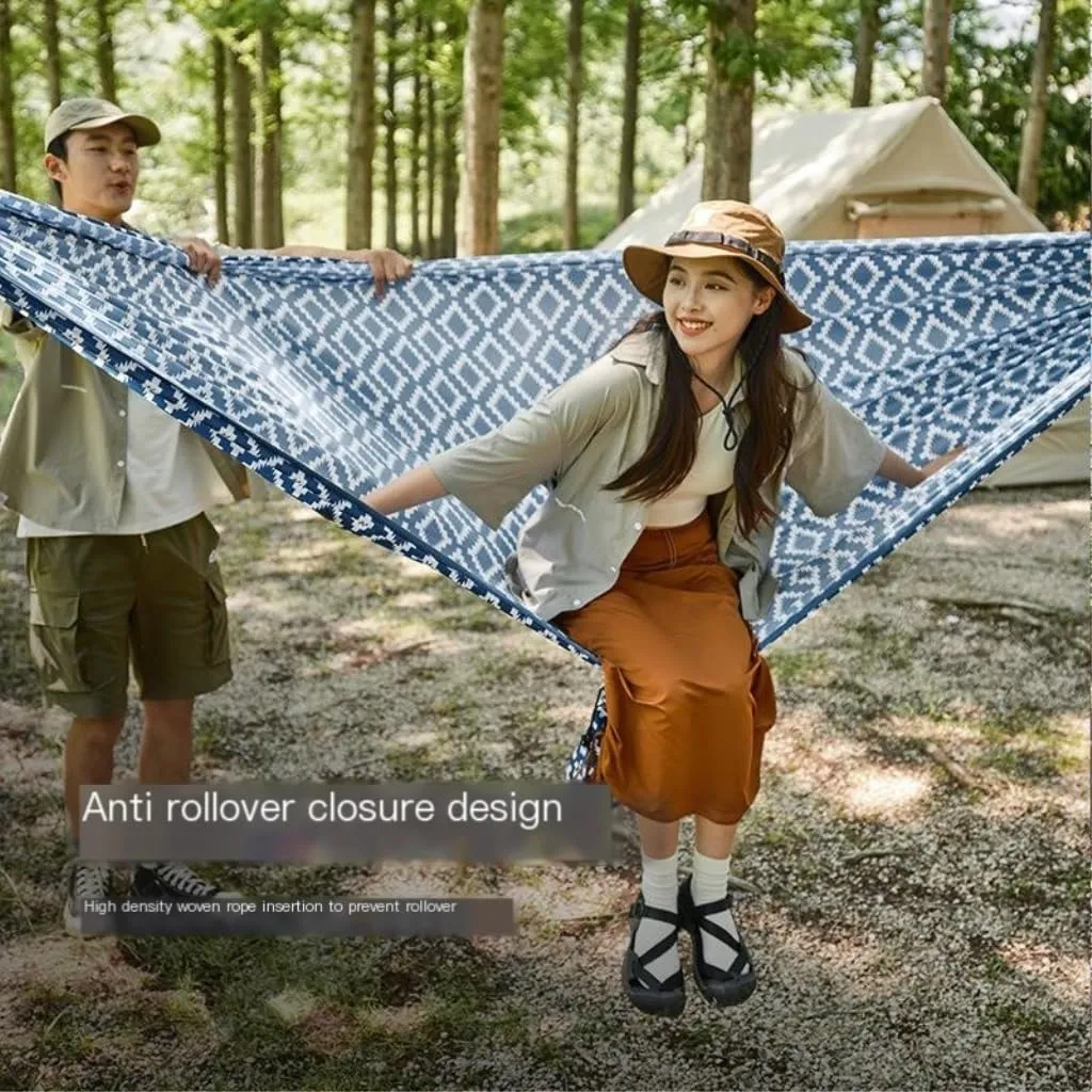Hamock Hammock Outdoor Swing Single Double Camping Anti-Rollover Home Dormitory Hanging Chair Indoor Hanging Rope Hanmock(Small)