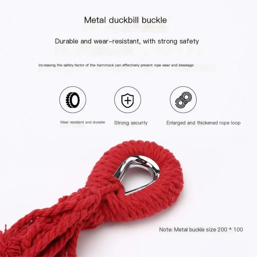 Hamock Outdoor Hammock Thickened Anti-Rollover Hanging Tree Rope Hanging Chair Double Indoor Home Portable Hammock Hanmock(Blue)
