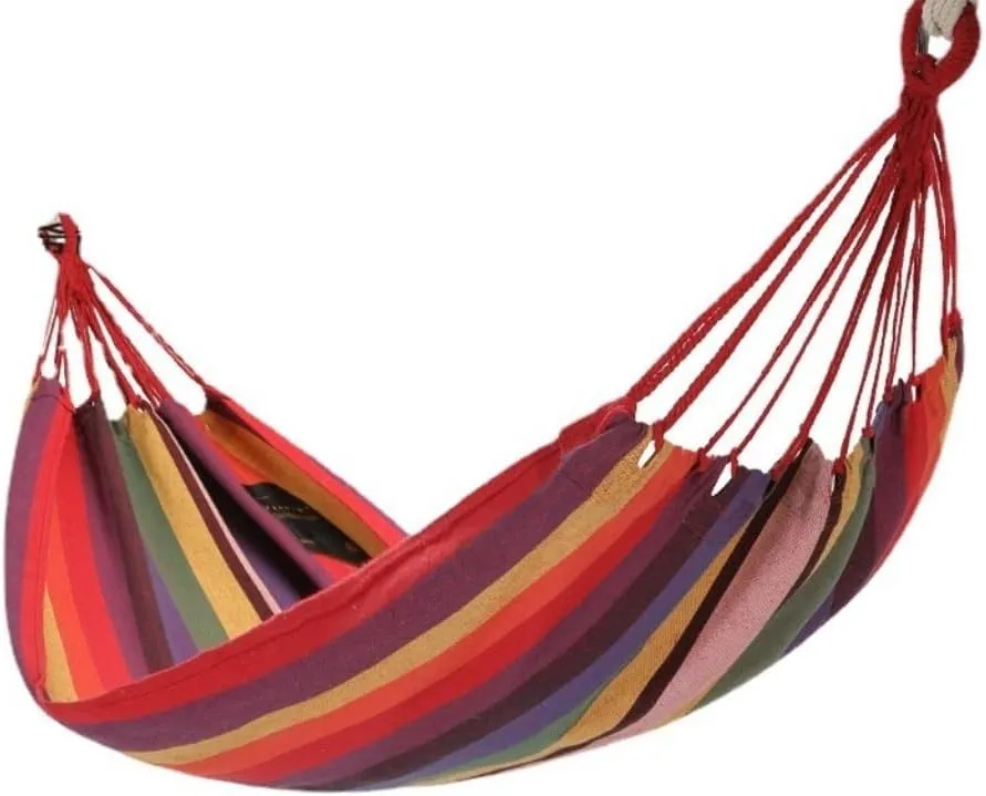 Hamock Outdoor Hammock Thickened Anti-Rollover Hanging Tree Rope Hanging Chair Double Indoor Home Portable Hammock Hanmock(Blue)