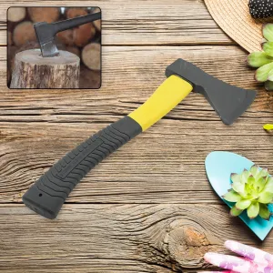 Handle Fiberglass Wood (972 Axe, Pick Gardening Rubberized Cutting Axe, Axe Camping Body Axe Safety Cloud-based Hatchet Tools Axe, Gm) Effortless
