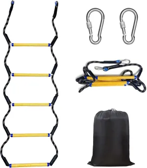Heavy Duty 5-Step Boat Rope Ladder – 400lbs Capacity, Extra-Long Design for Easy Boarding. Ideal for Inflatable Boats, Fishing Boats, Kayaks, motorboats, and Canoes. Perfect for Safe Marine use.