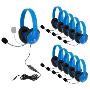 Heavy Duty Mobile-Ready Kids Headphone w/Boom Microphone and Tangle-Free Cord