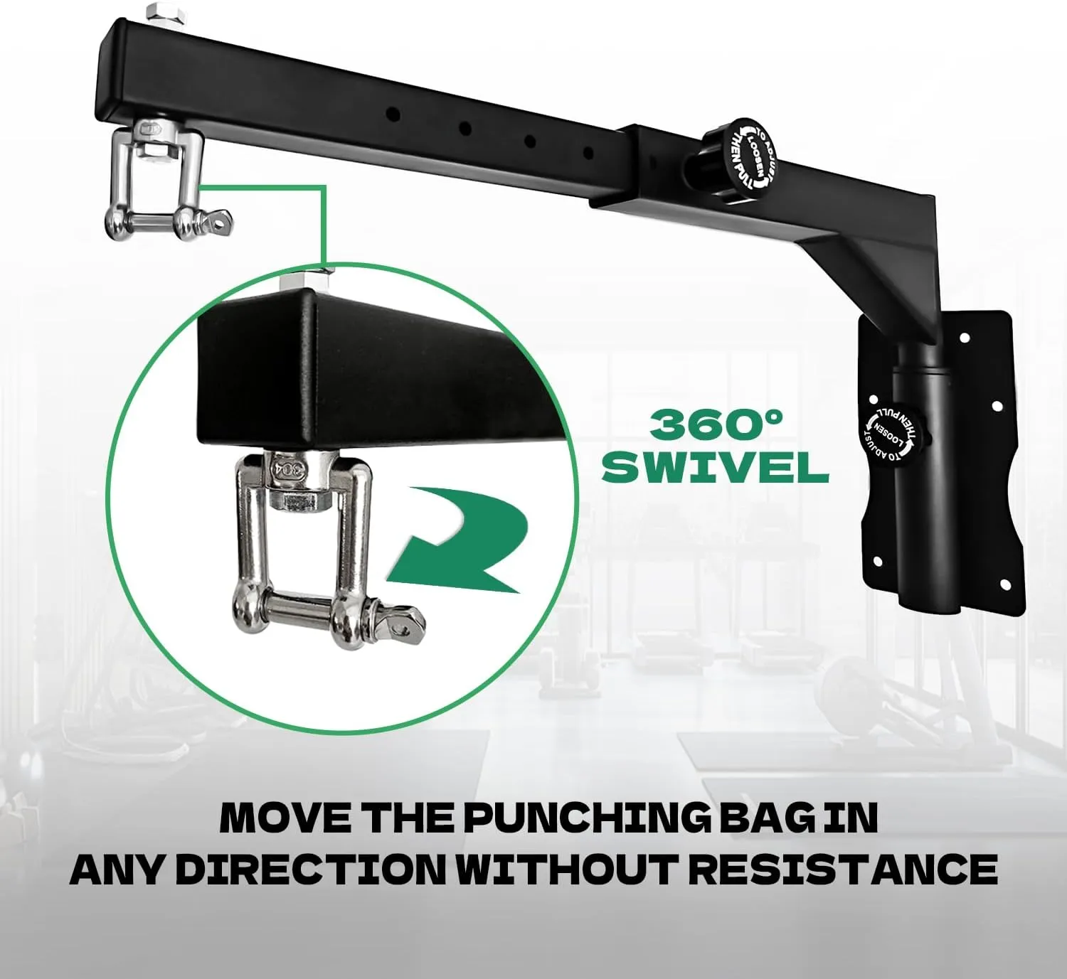 Heavy Duty Punching Bag Hanger, Wall Mounted Punching Bag Hanger, Adjustable Length Heavy-Duty Punching Bag Bracket, Suitable for Home Gym Indoor and Outdoor