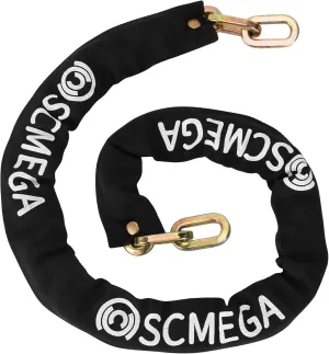 Heavy Duty Security Chain 4ft x 5/16"(8mm) Hardened Alloy Steel Gate Chain,Uncuttable Bike Chain,Thick Square Chain for Anti Theft,Motorcycles,Bicycles,Industrial Property,Valuable Possessions