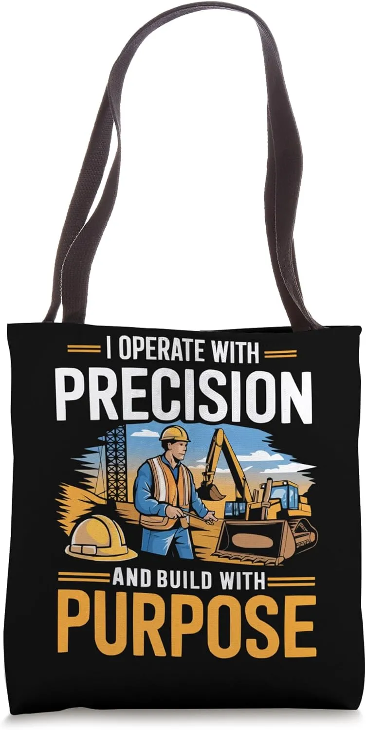Heavy Equipment Operator Job Construction Worker Tote Bag