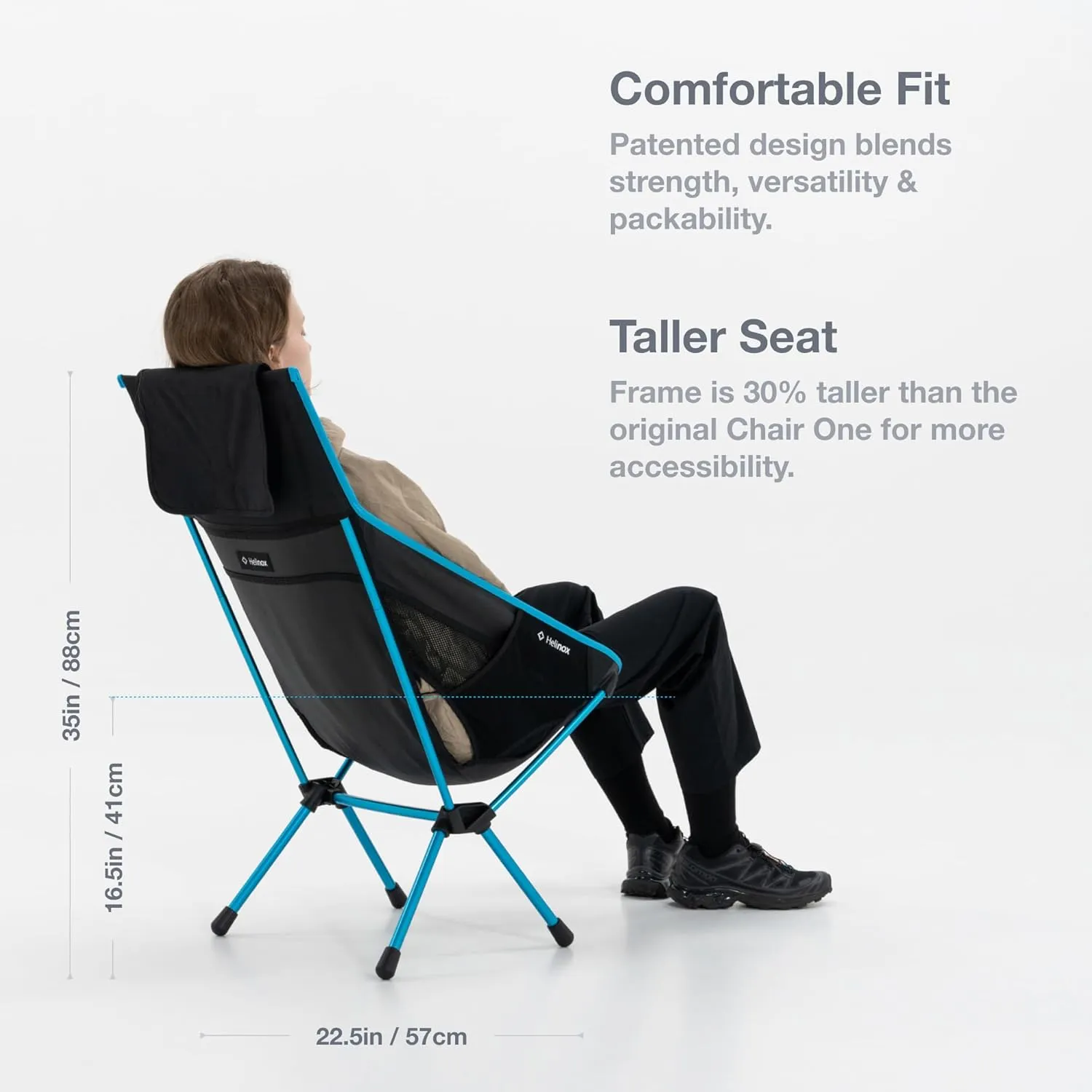 Helinox Chair One Highback (re) High-Performance Camping Chair, Blackout