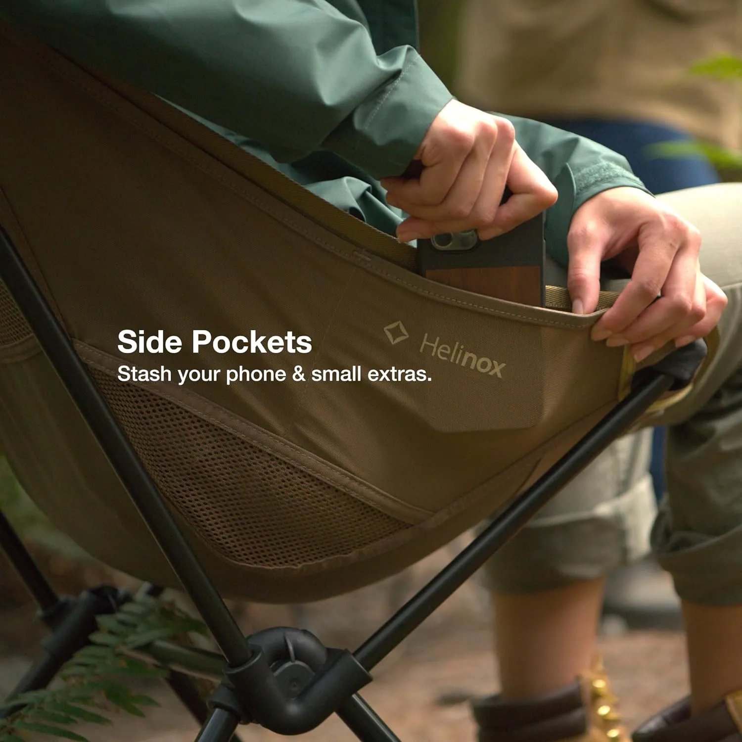 Helinox Sunset Chair Lightweight, High-Back, Compact, Collapsible Camping Chair, Blackout