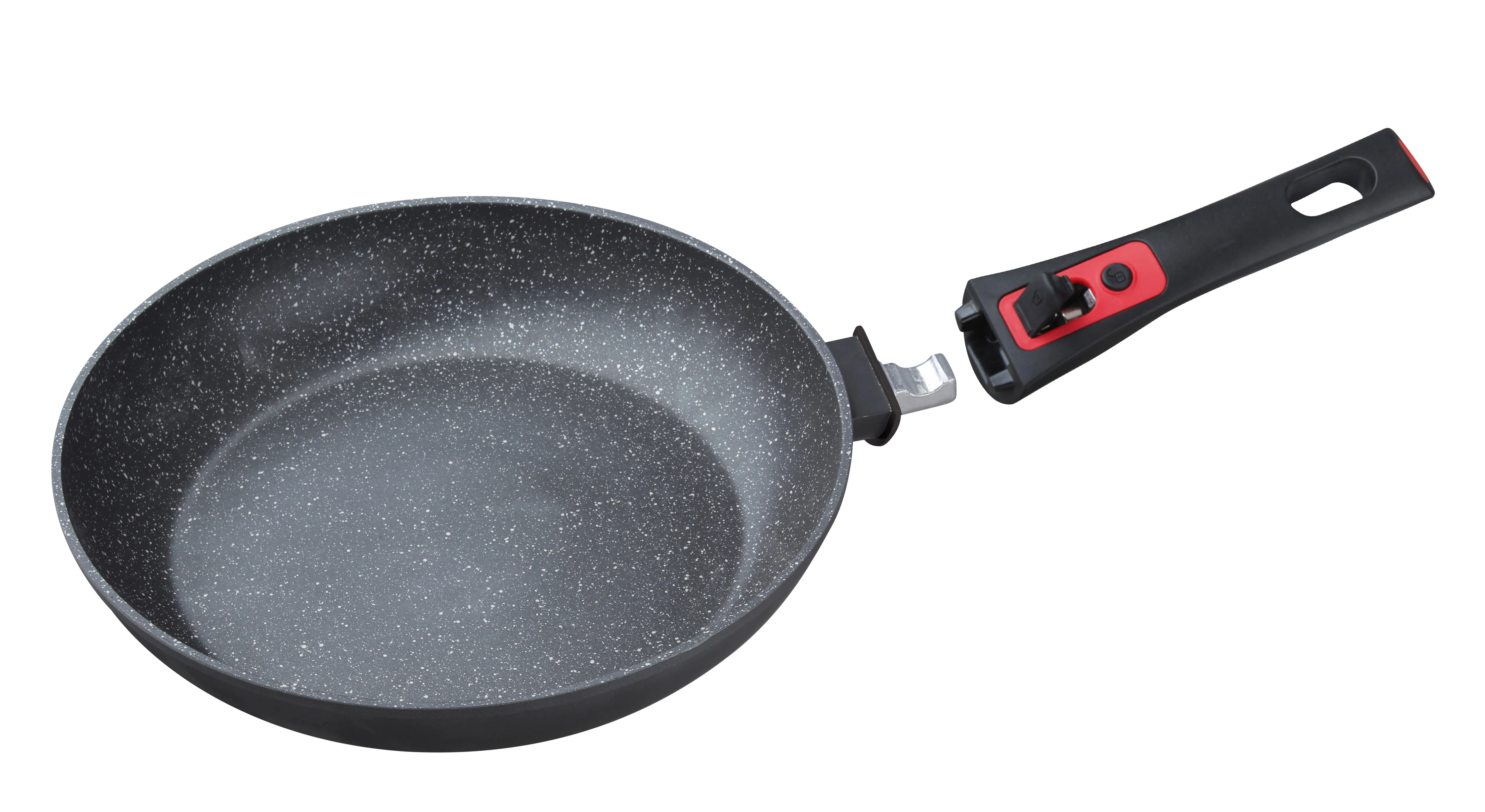 Herzberg HG-7028FP; Frying pan in marble coating with a removable handle 28 cm&#8203;