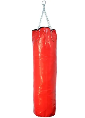 High Quality Heavy Duty Red Vinyl Leather Punching Bag With Chains - Empty 181-M