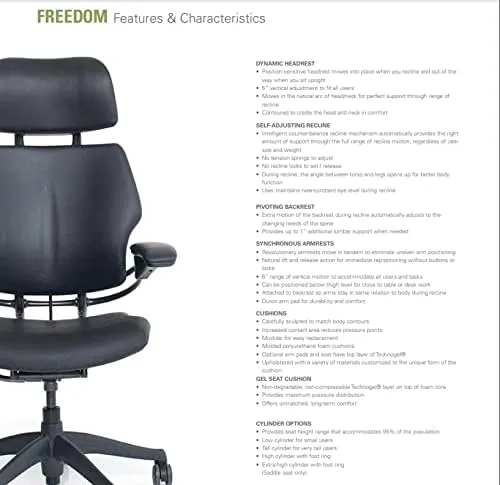 Humanscale Freedom Office Chair with Headrest - Ergonomic Work Chair with Advanced Highly Adjustable Duron Arms and Gel Seat - Wheels for Carpet - Aluminum Frame with Harvest Orange Ginkgo Fabric