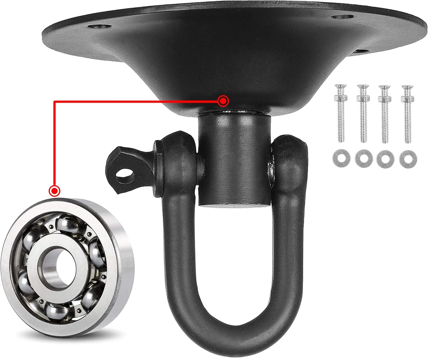 HUNTER Professional Speedbag Swivel, Heavy Bag Hangers Brackets for Wood Beam - Multi-Direction Swivel Heavy Duty Ceiling Hook Hanger