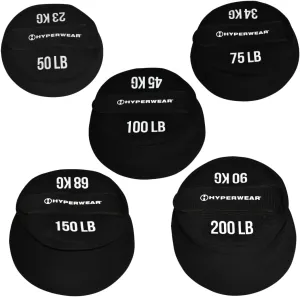 HYPERWEAR Boulder Strongman Sandbag, Heavy-Duty Neoprene Workout Bag for Strength & Full-Body Training (50–200 lbs)