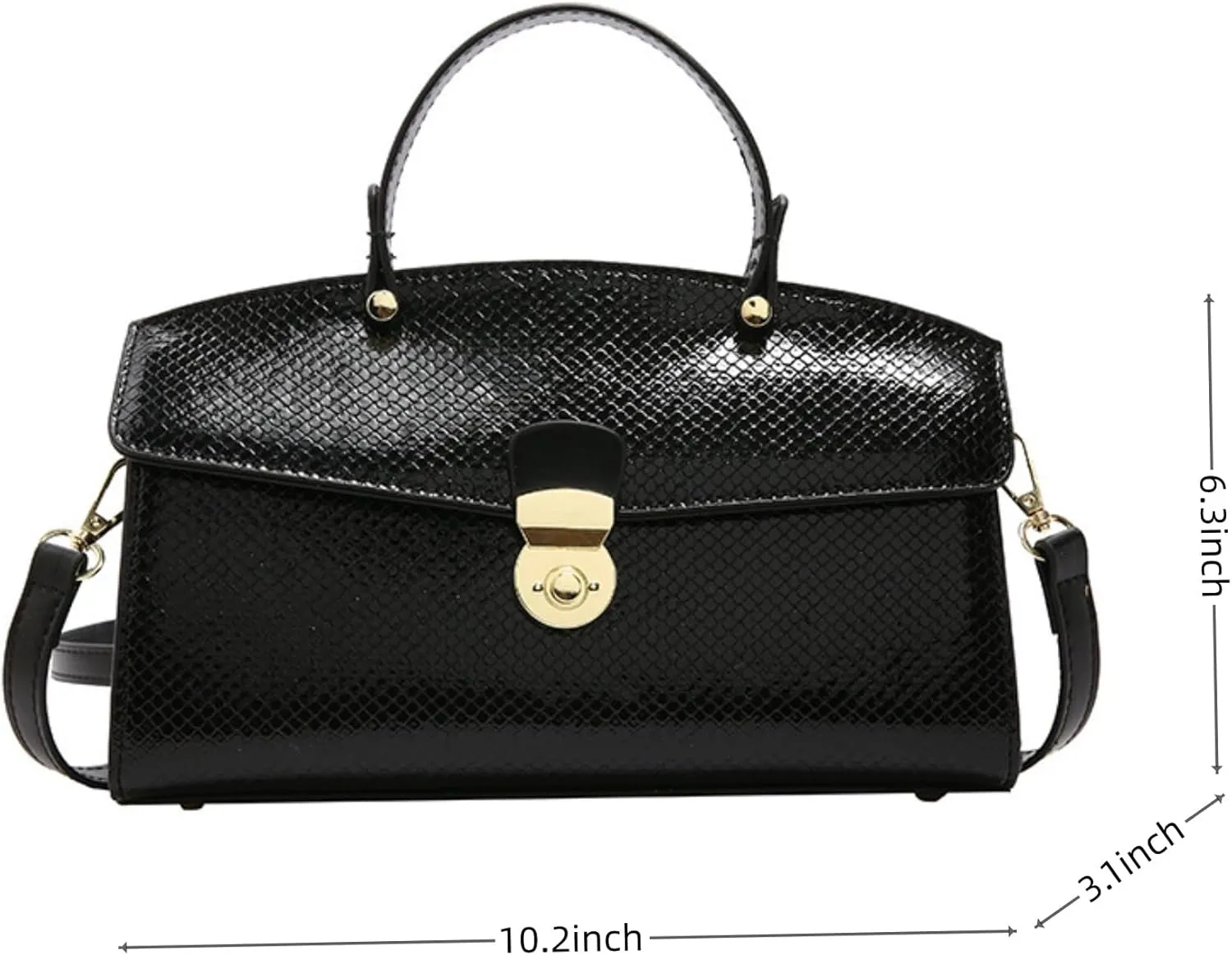 IAMUHI Women's Retro Evening Handbag Snake Pattern Top Handle Satchel Ladies Designer PU Leather Small Tote Crossbody Bag