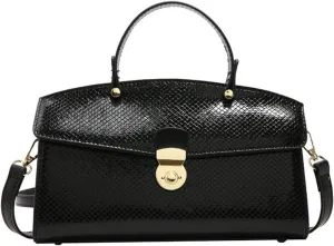 IAMUHI Women's Retro Evening Handbag Snake Pattern Top Handle Satchel Ladies Designer PU Leather Small Tote Crossbody Bag