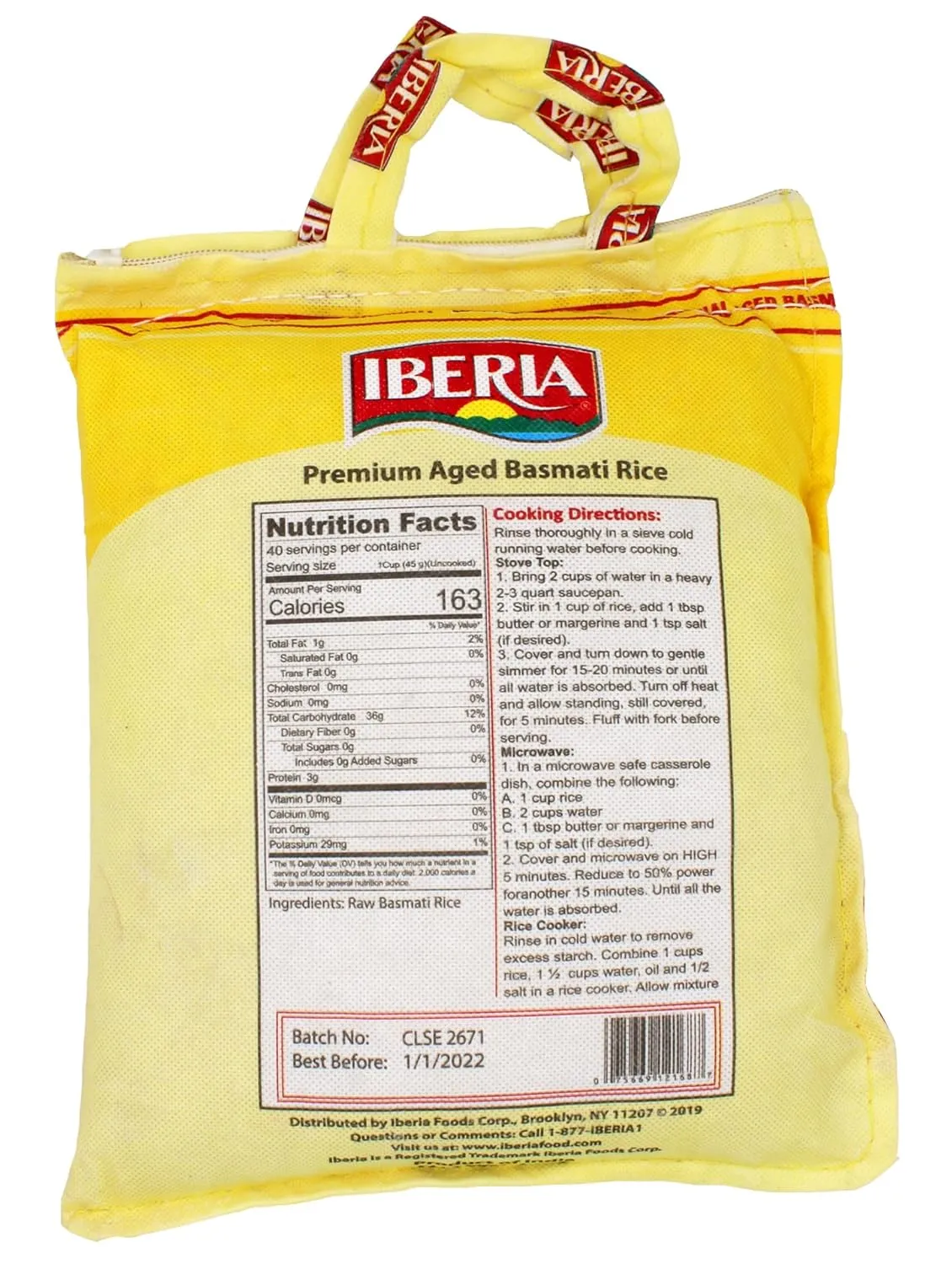Iberia Premium Aged Indian Basmati Rice, 4 Pounds