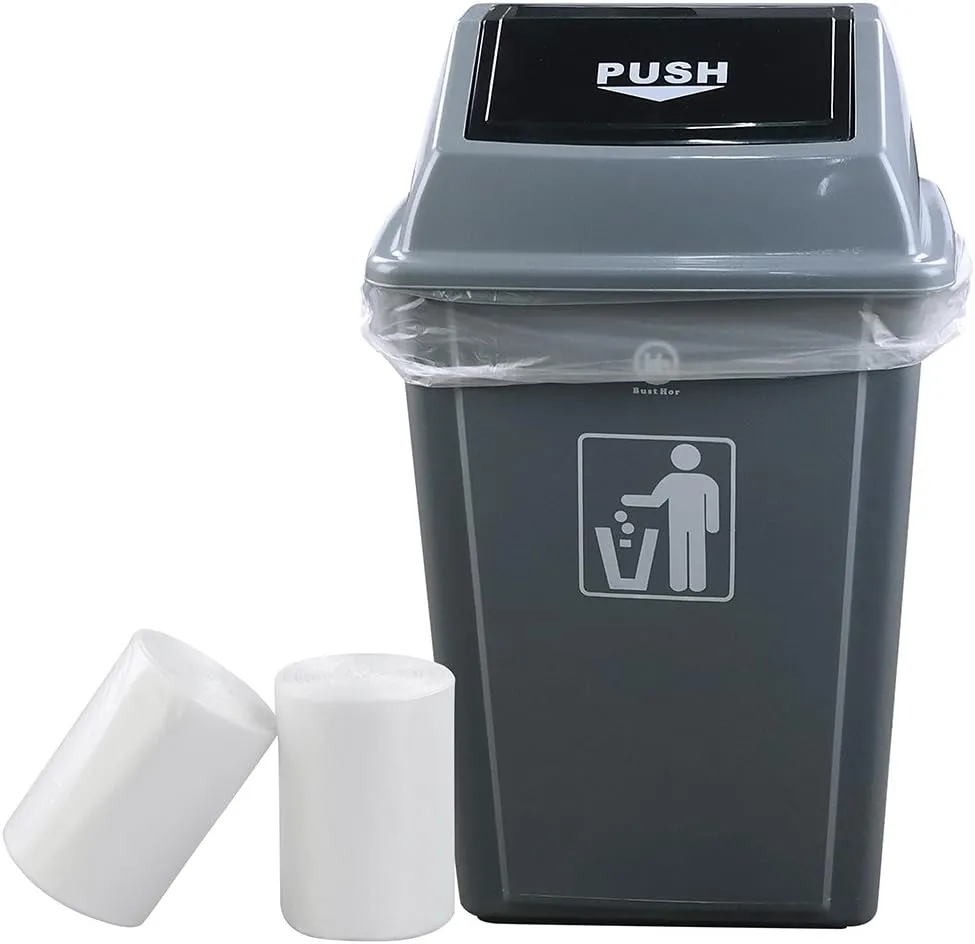 Idomy 18 Gallon Clear Trash Bag, Heavy Duty, 100 Counts