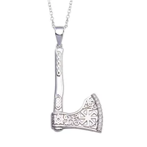 Indian Axe CZ Necklace