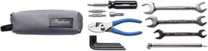 Indian Motorcycle Essentials 13 Piece Tool Kit by CruzTOOLS, Hex Keys, Open End Wrenches, Screwdriver, and More, for Everyday Motorcycle Maintenance, Zipper Pouch Storage Bag - 2890076