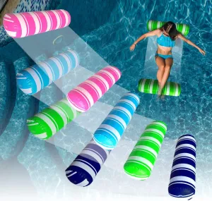 Inflatable Pool Floats Adult Size Water Hammock,Pool Rafts Lounge Chairs Floating,4-in-1 Multi-Purpose Pool Floaties Toys,Floats for Swimming Pool,for Adults Vacation Fun and Rest